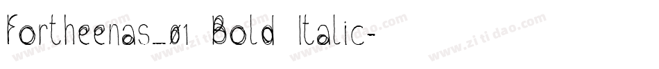 Fortheenas_01 Bold Italic字体转换